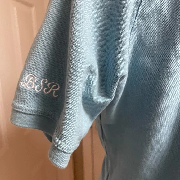 BSR Light Blue Polo Shirt Dress with Embroidered Fawn - Picture 8 of 11